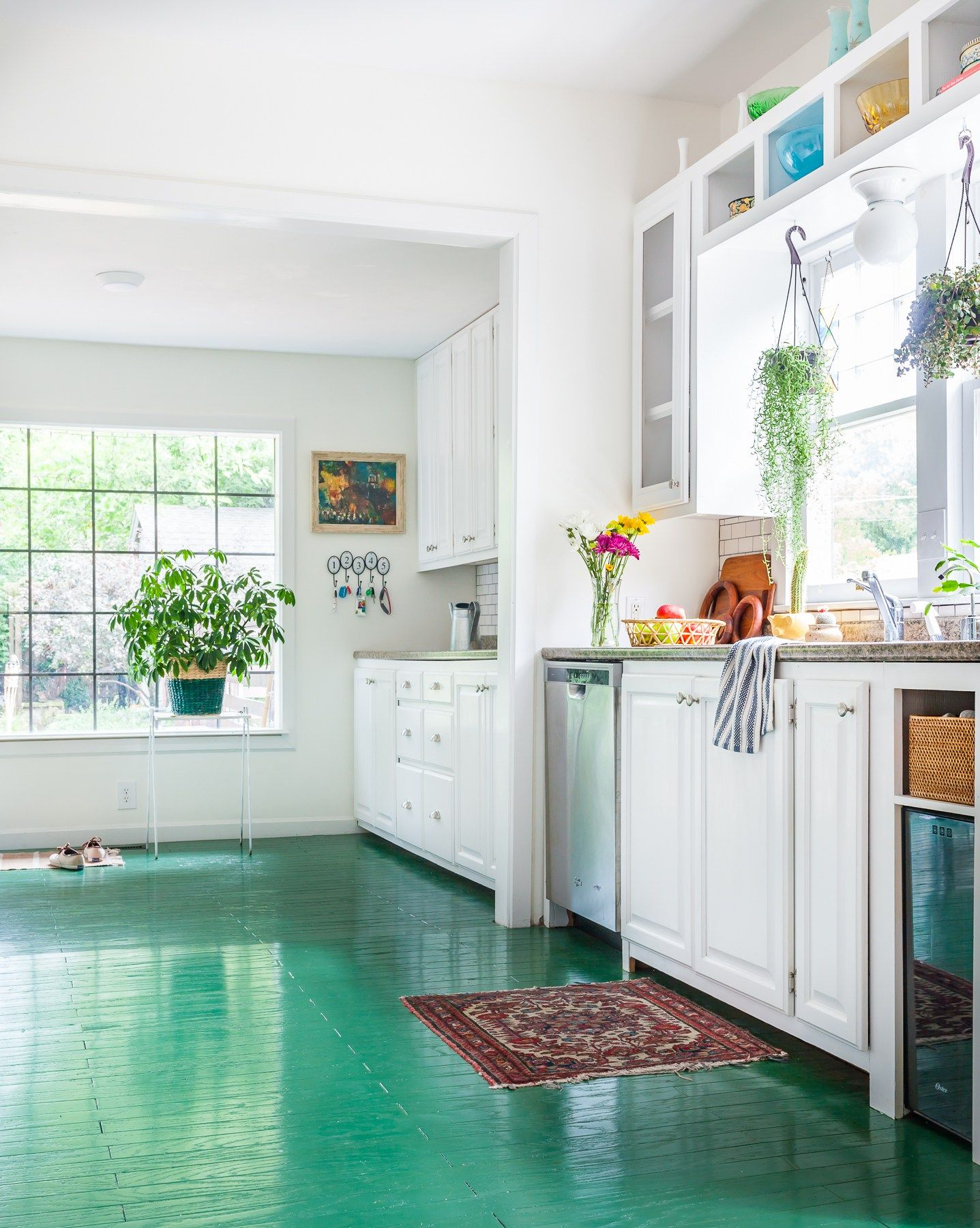 Love This Kitchen With Its Green Painted Floors So Much inside proportions 1437 X 1800