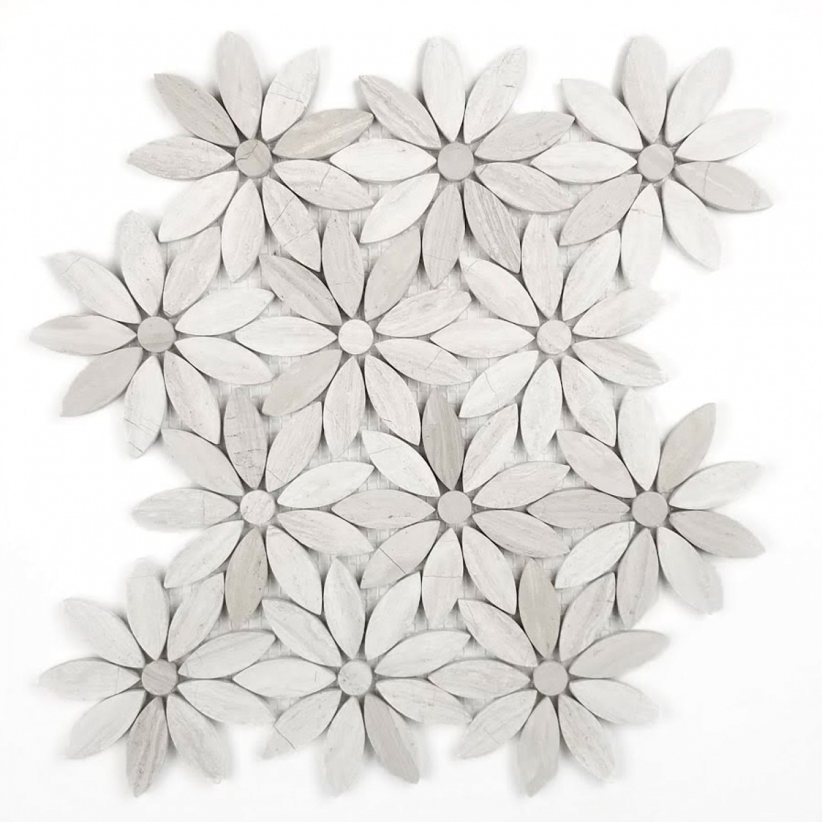 Marble 4 X 4 Semi Gloss Beige Marble Flower Waterjet Backsplash Mosaic Wall Floor Tile intended for dimensions 1200 X 1200