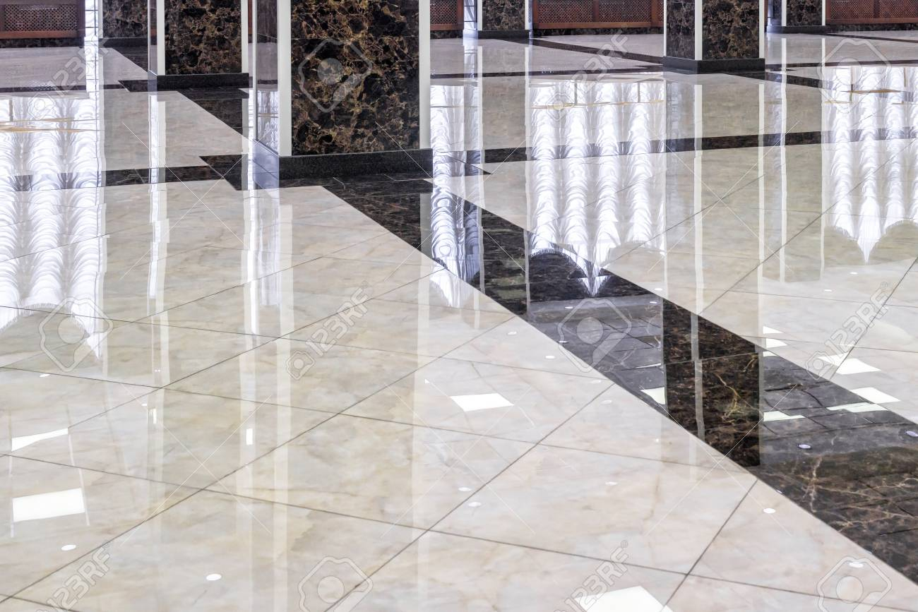 Marble Floor In The Luxury Lob Of Office Or Hotel Real Floor with measurements 1300 X 867