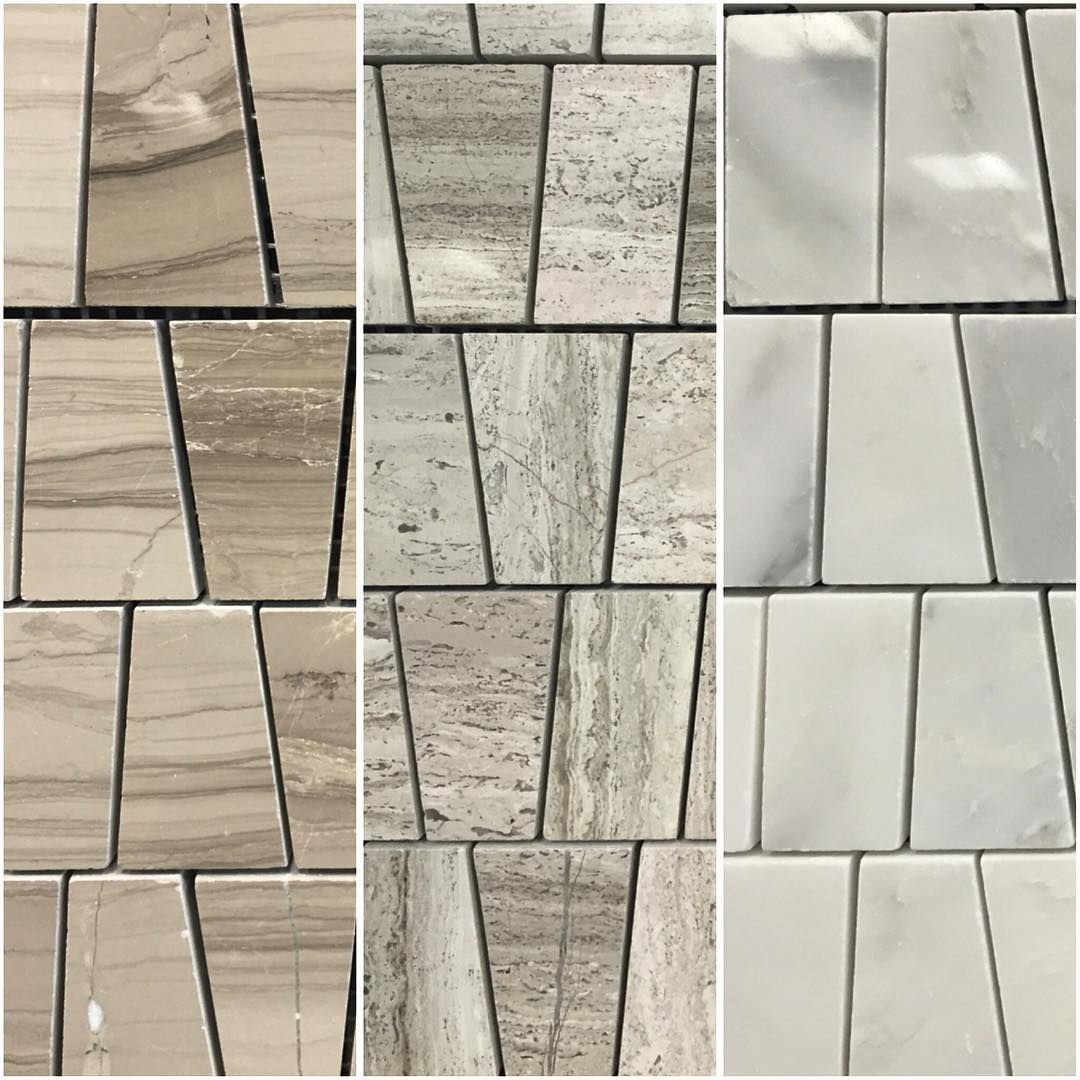 Marble Mosaics Echelon Pattern Athena Gris Bianco Wood inside size 1080 X 1080