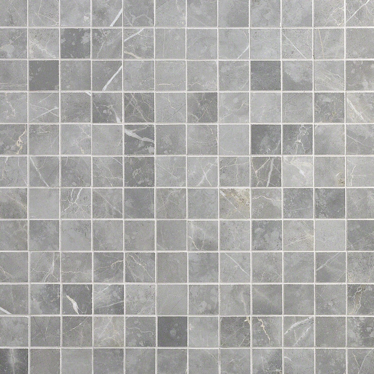 Marble Tech Grigio Imperiale 2x2 Matte Porcelain Mosaic Tile in size 1500 X 1500