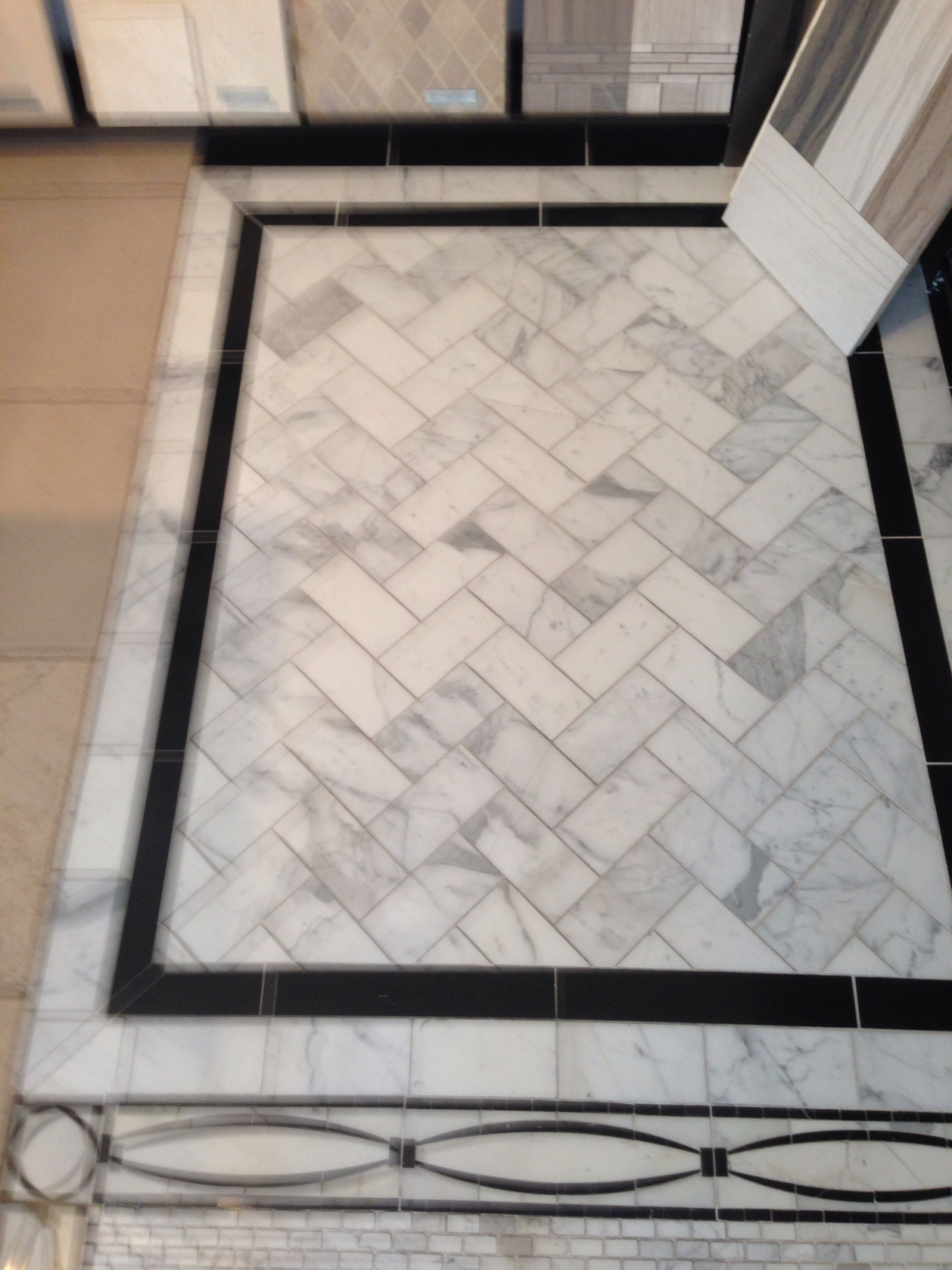 Marble Tile Floor With Black Border In 2019 White Marble for dimensions 2448 X 3264