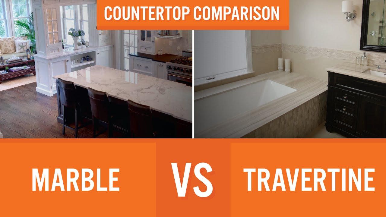 Marble Vs Travertine Countertop Comparison regarding measurements 1280 X 720