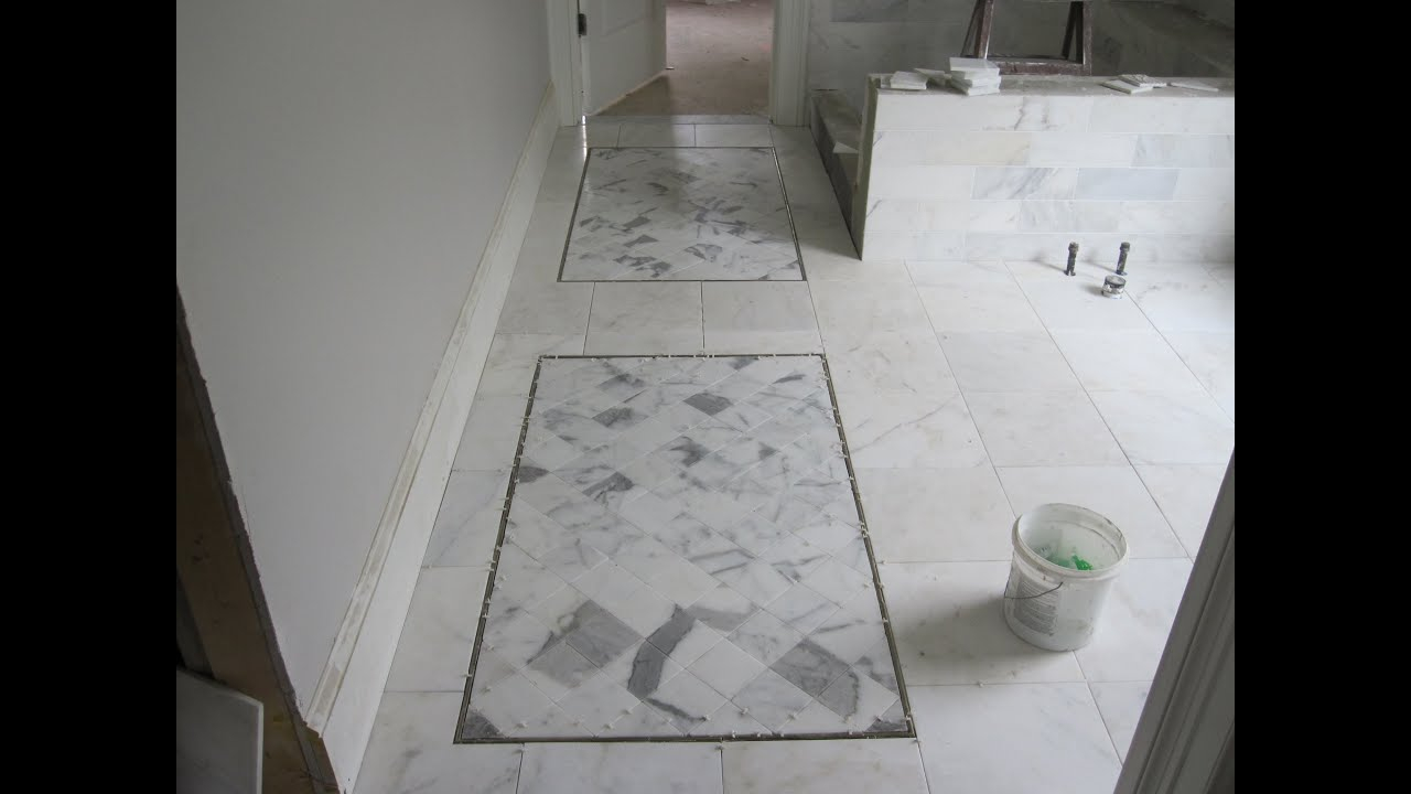 Master Bathroom Marble Tile Floor for sizing 1280 X 720