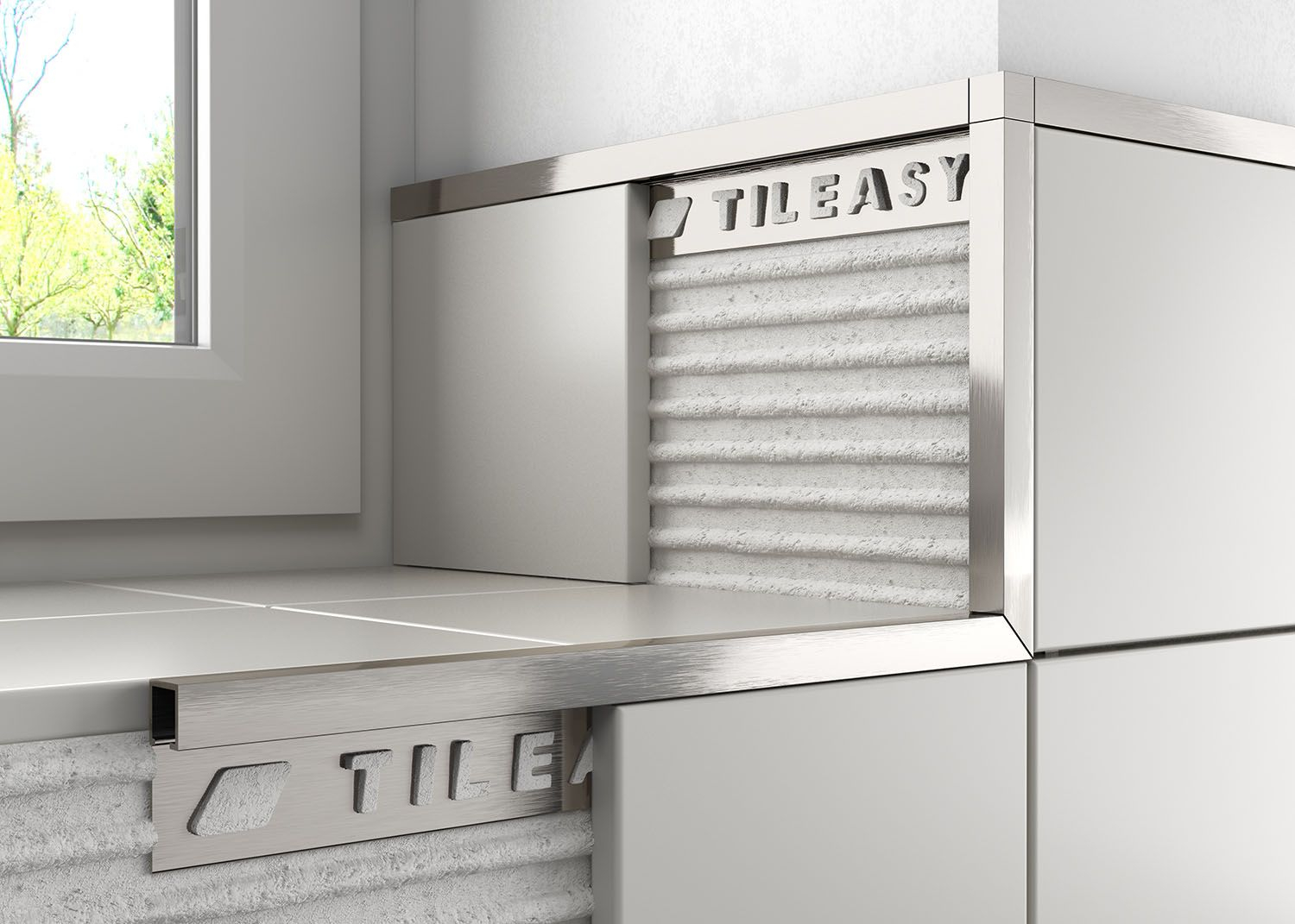 Metal Box Stainless Steel Effect Tile Trim In 2019 Tile for size 1500 X 1071