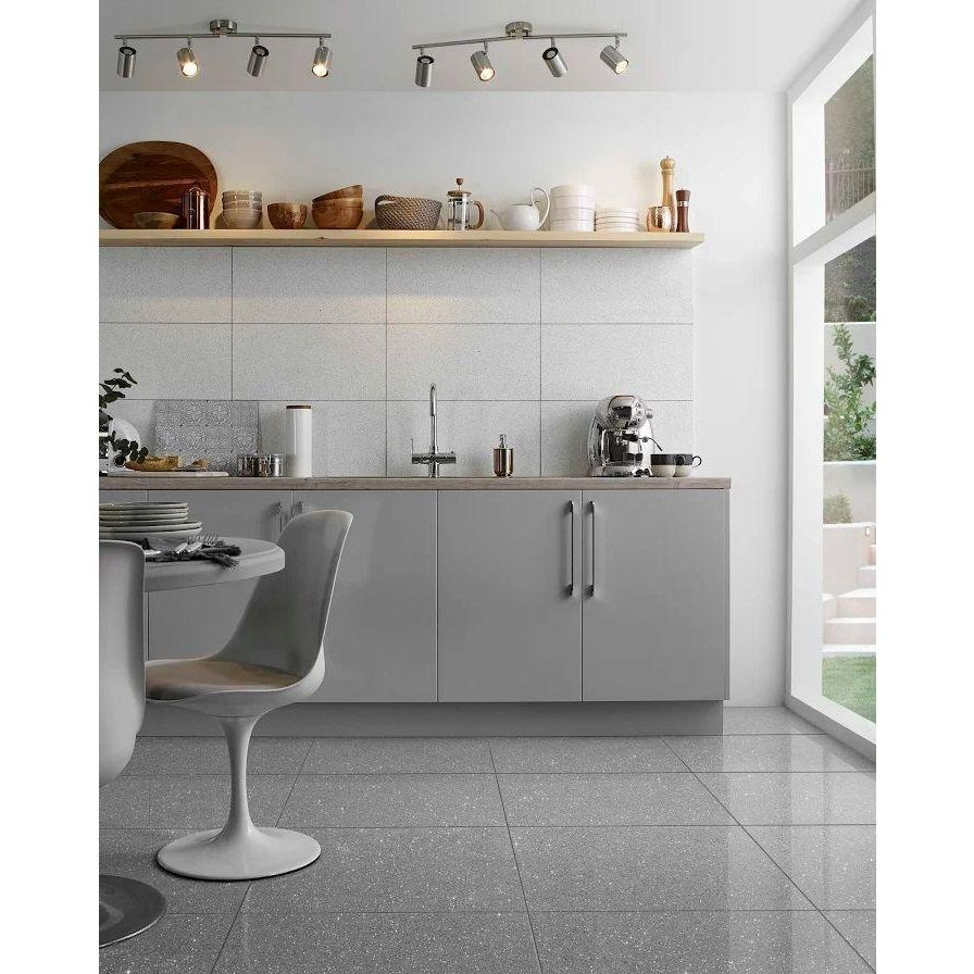 Mirror Grey Quartz Tile 300x300 In 2019 Kitchen Tiles pertaining to measurements 896 X 896