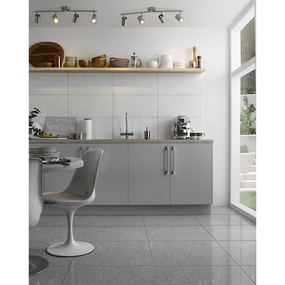 Mirror Grey Quartz Tile 600x600 with size 1000 X 1000