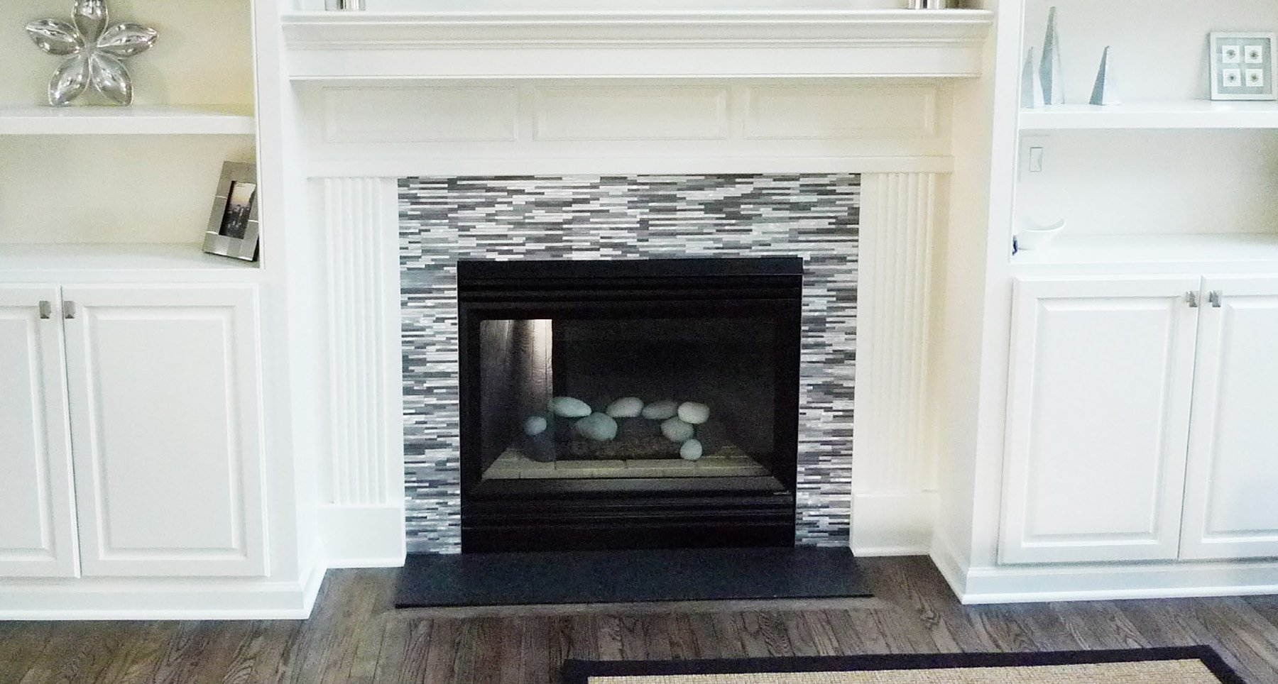 Mosaic Tile Fireplace Surround Glass Mosaic Tile Fireplace with regard to sizing 1800 X 964