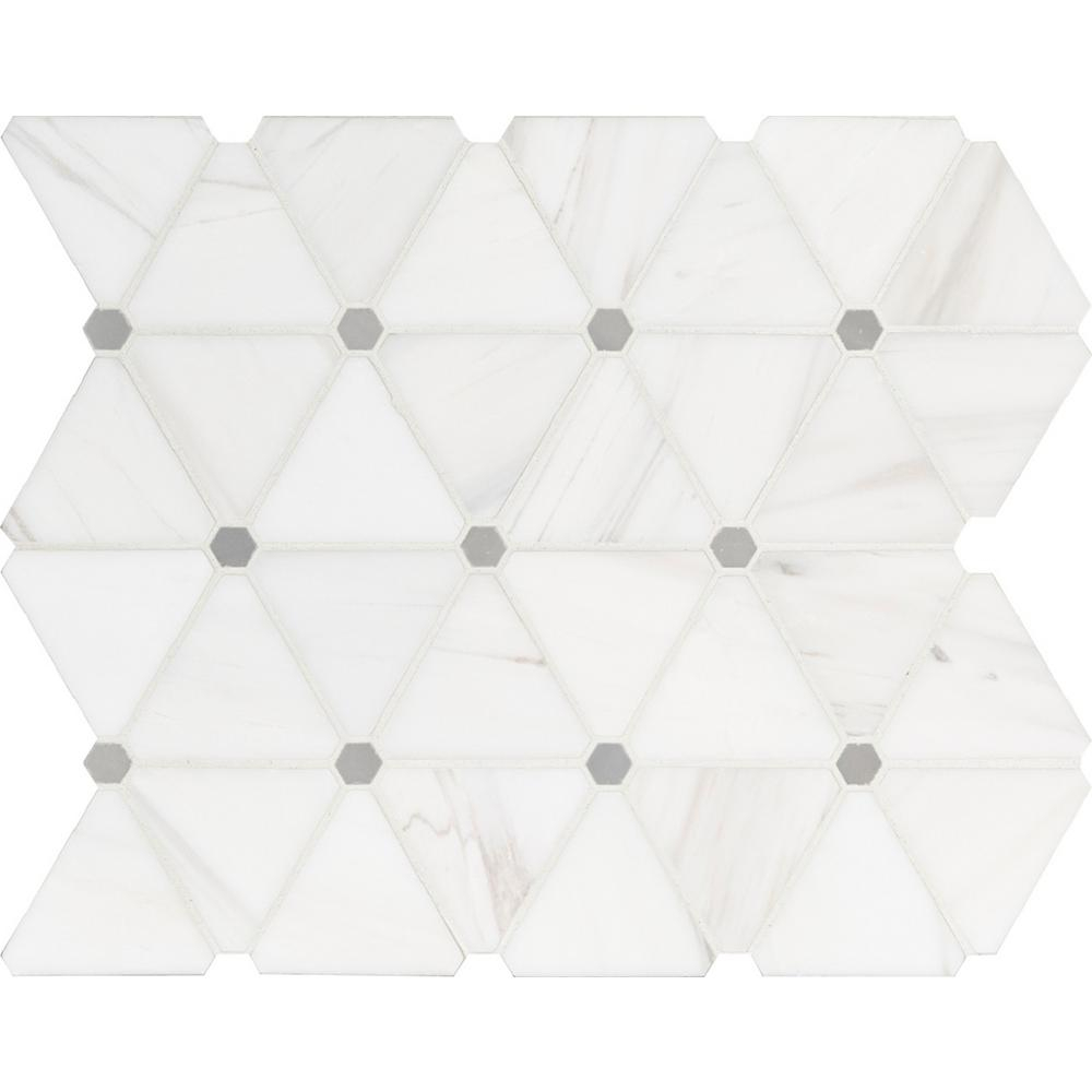 Msi Bianco Dolomite Pinwheel 139 In X 12 In X 10mm Polished Marble Mesh Mounted Mosaic Tile 116 Sq Ft Case in dimensions 1000 X 1000