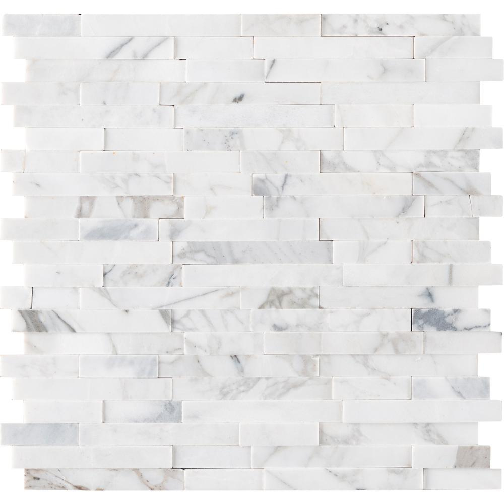 Msi Calacatta Marbella Peel And Stick 12 In X 12 In X 6mm Honed Marble Mosaic Tile regarding size 1000 X 1000