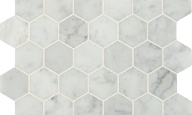 Msi Carrara White Hexagon 12 In X 12 In X 10 Mm Polished Marble Mesh Mounted Mosaic Floor And Wall Tile 10 Sq Ft Case for proportions 1000 X 1000