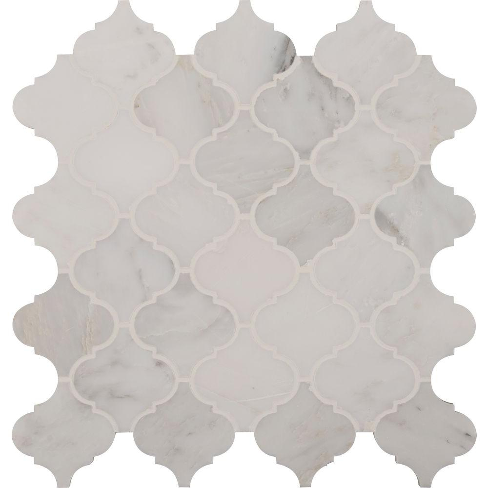 Msi Greecian White Arabesque 12 In X 12 In X 10 Mm Polished Marble Mosaic Floor And Wall Tile 10 Sq Ftcase with regard to measurements 1000 X 1000