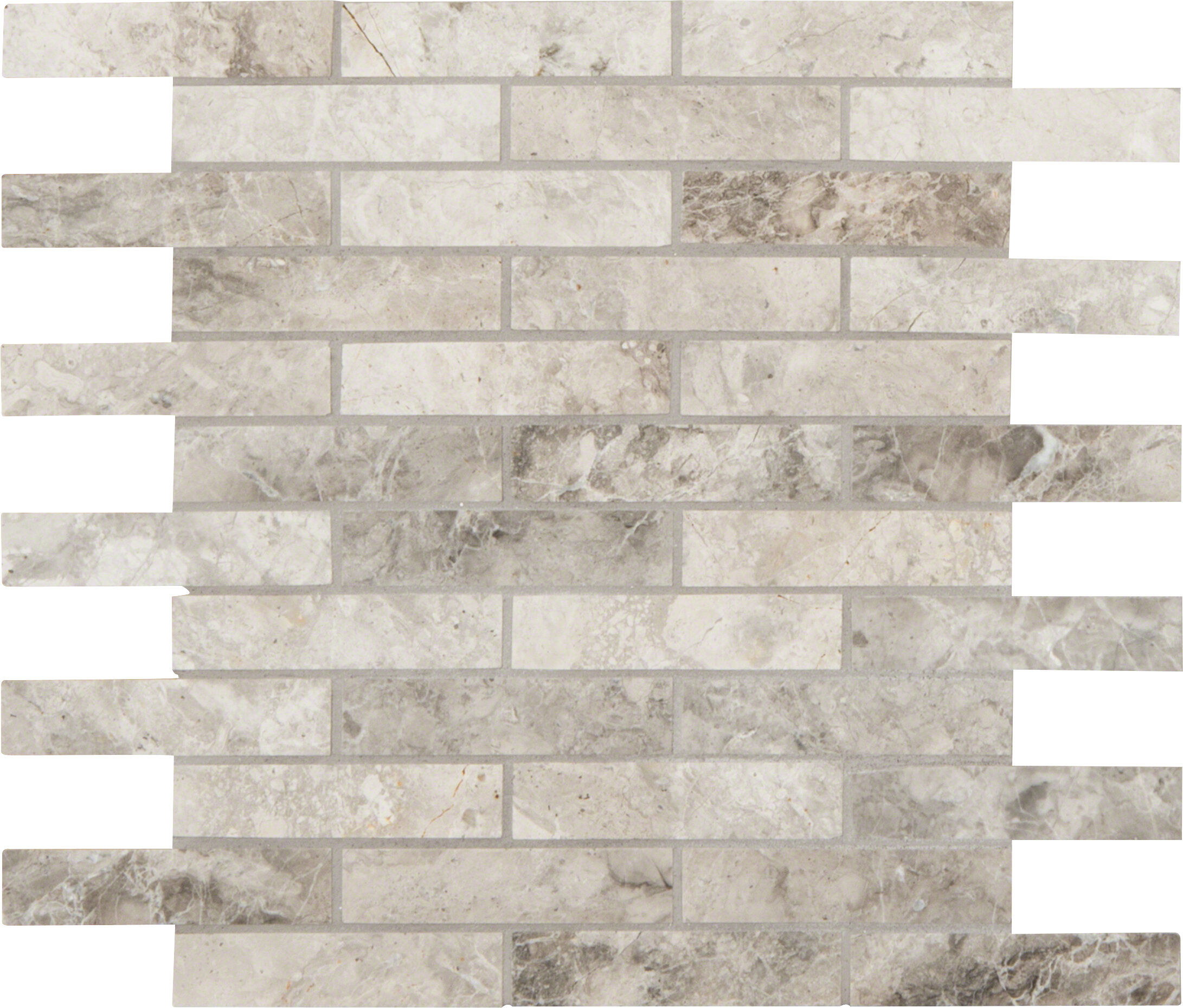 Msi Tundra Polished 1 X 4 Marble Mosaic Tile In Gray for dimensions 2182 X 1860