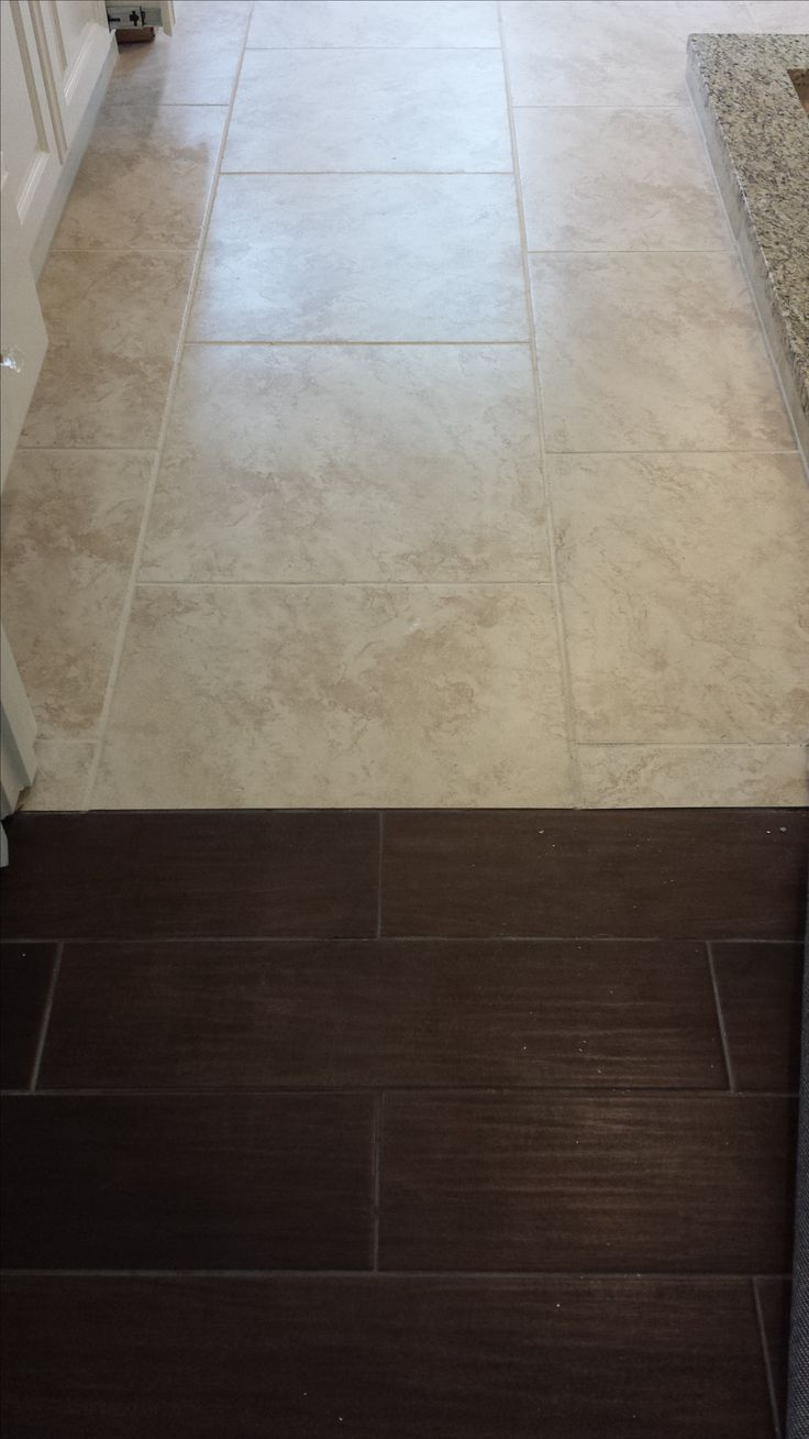 Nice Transition From Porcelain Floor That Looks Like Wood with regard to dimensions 736 X 1308