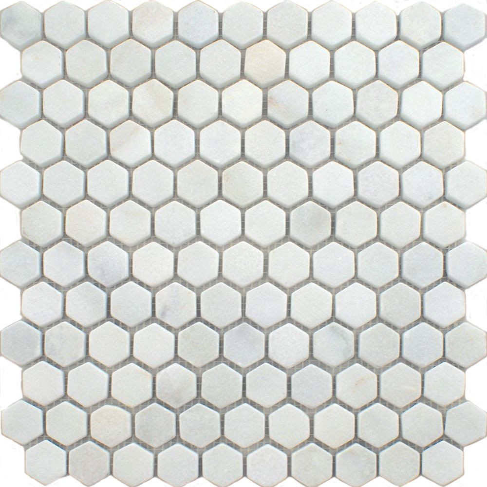 Oriental Blanco Marble Hexagon Mosaic Tiles Walls And Floors for sizing 1000 X 1000