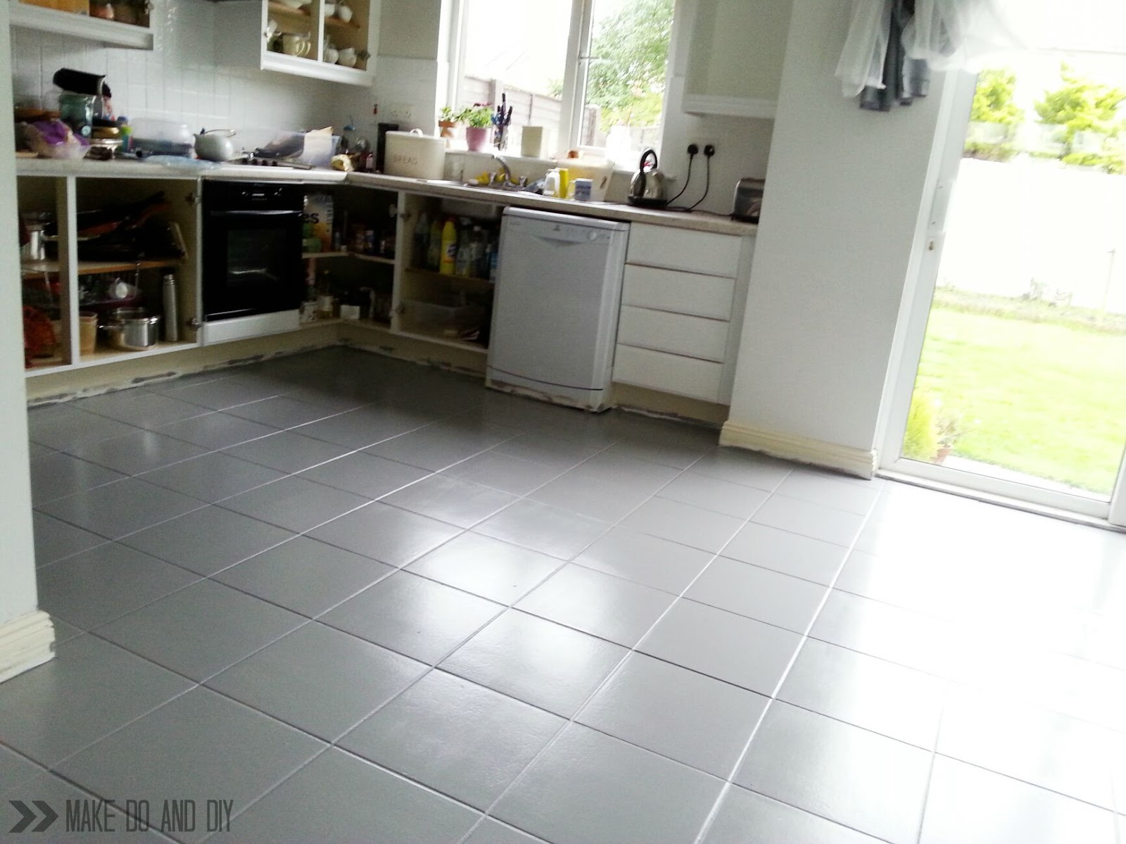 Painted Tile Floor No Really Make Do And Diy pertaining to dimensions 1600 X 1199