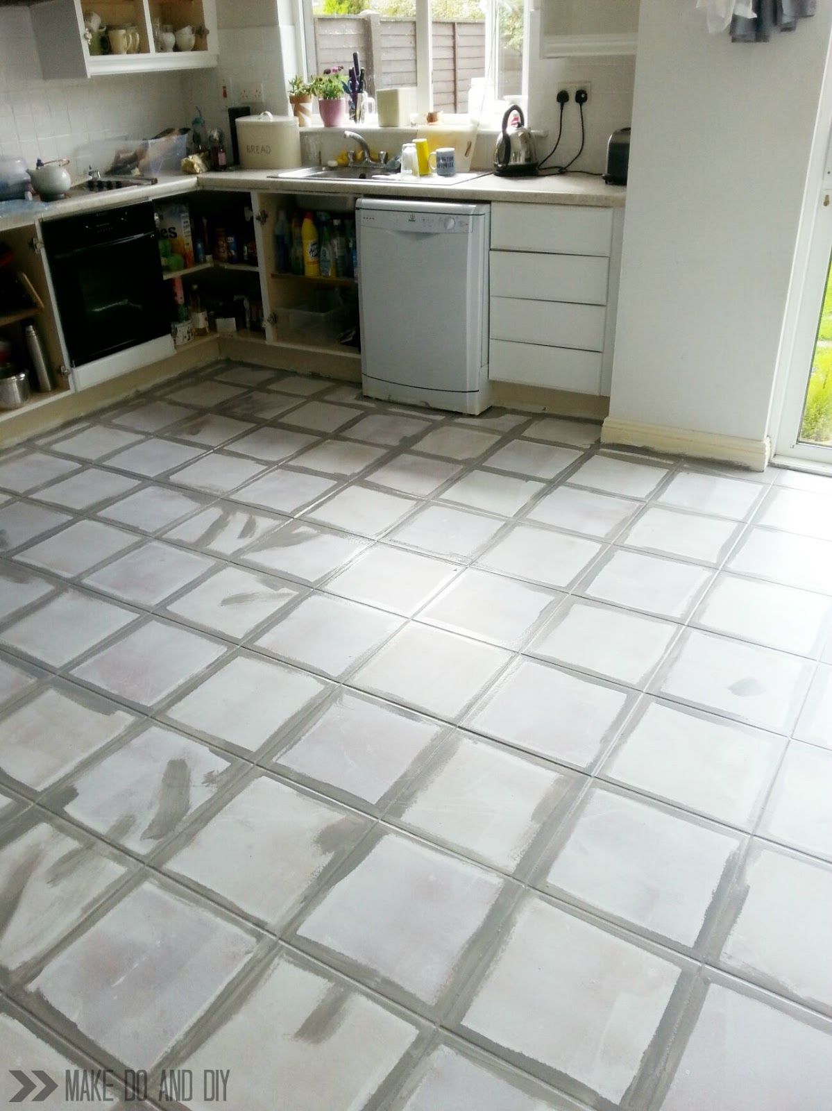 Painted Tile Floor No Really Make Do And Diy pertaining to sizing 1199 X 1600