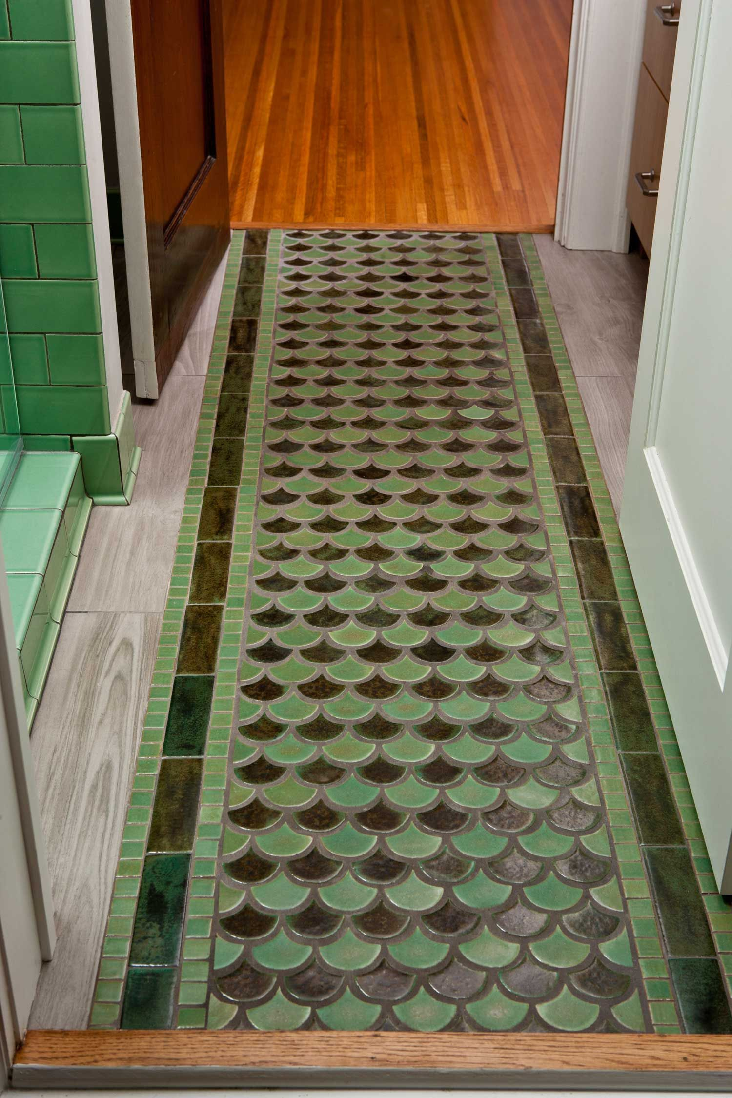 Peacock Tile Floor Rug Jade Moss Green Shape Tiles In 2019 with sizing 1500 X 2250