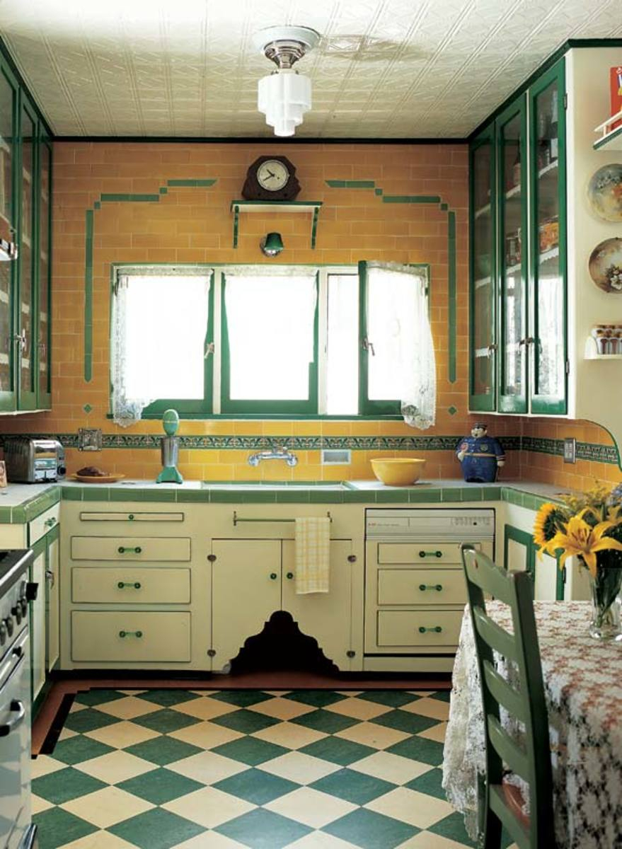 Photo Gallery Checkerboard Kitchen Floors Old House for measurements 879 X 1200