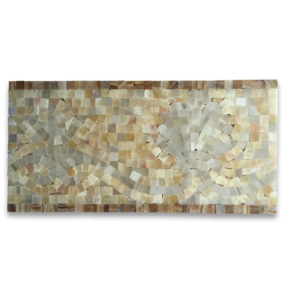 Possesion Onyx Marble Mosaic Border Listello Tile Specialty Tile throughout measurements 990 X 990