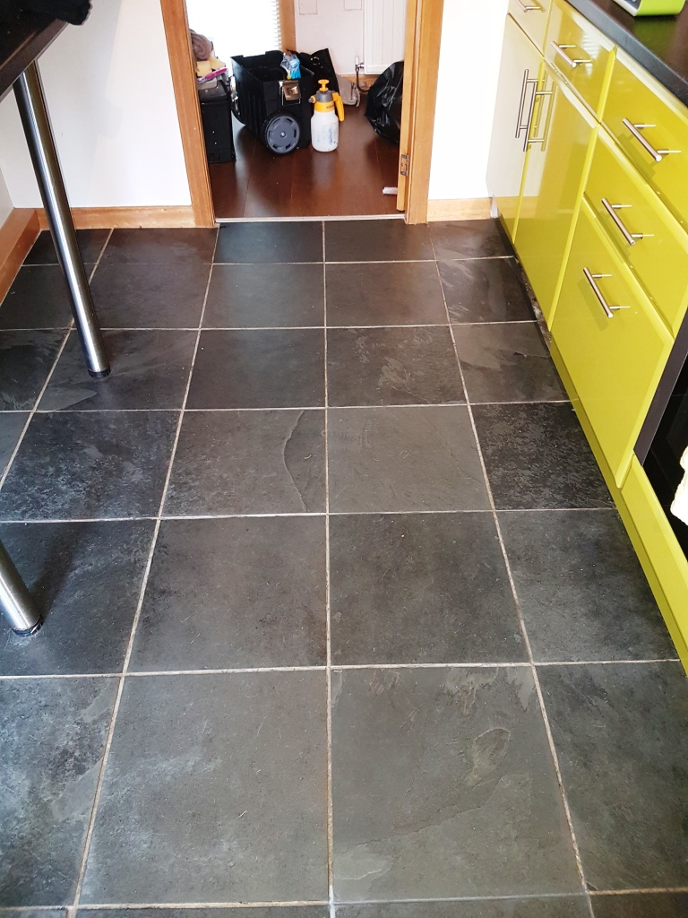 Rejuvenating A Slate Tiled Kitchen Floor Tiling Tips inside size 768 X 1024