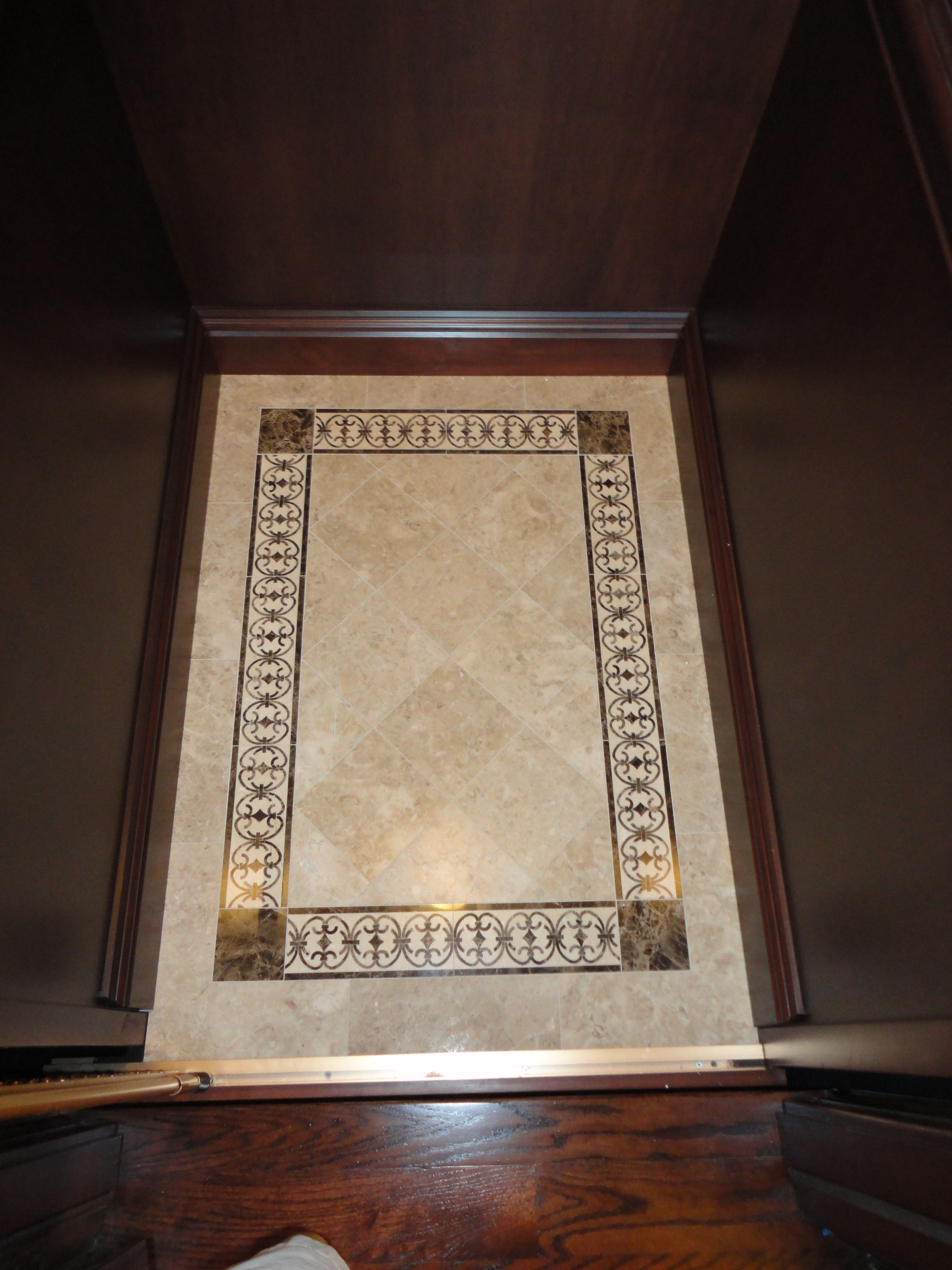 Residential Elevator Marble Floor Installed With Epoxy with regard to sizing 3240 X 4320