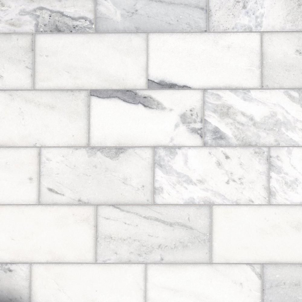 Sahara Carrara Marble Tile 6 X 12 921100669 Floor And intended for dimensions 1000 X 1000