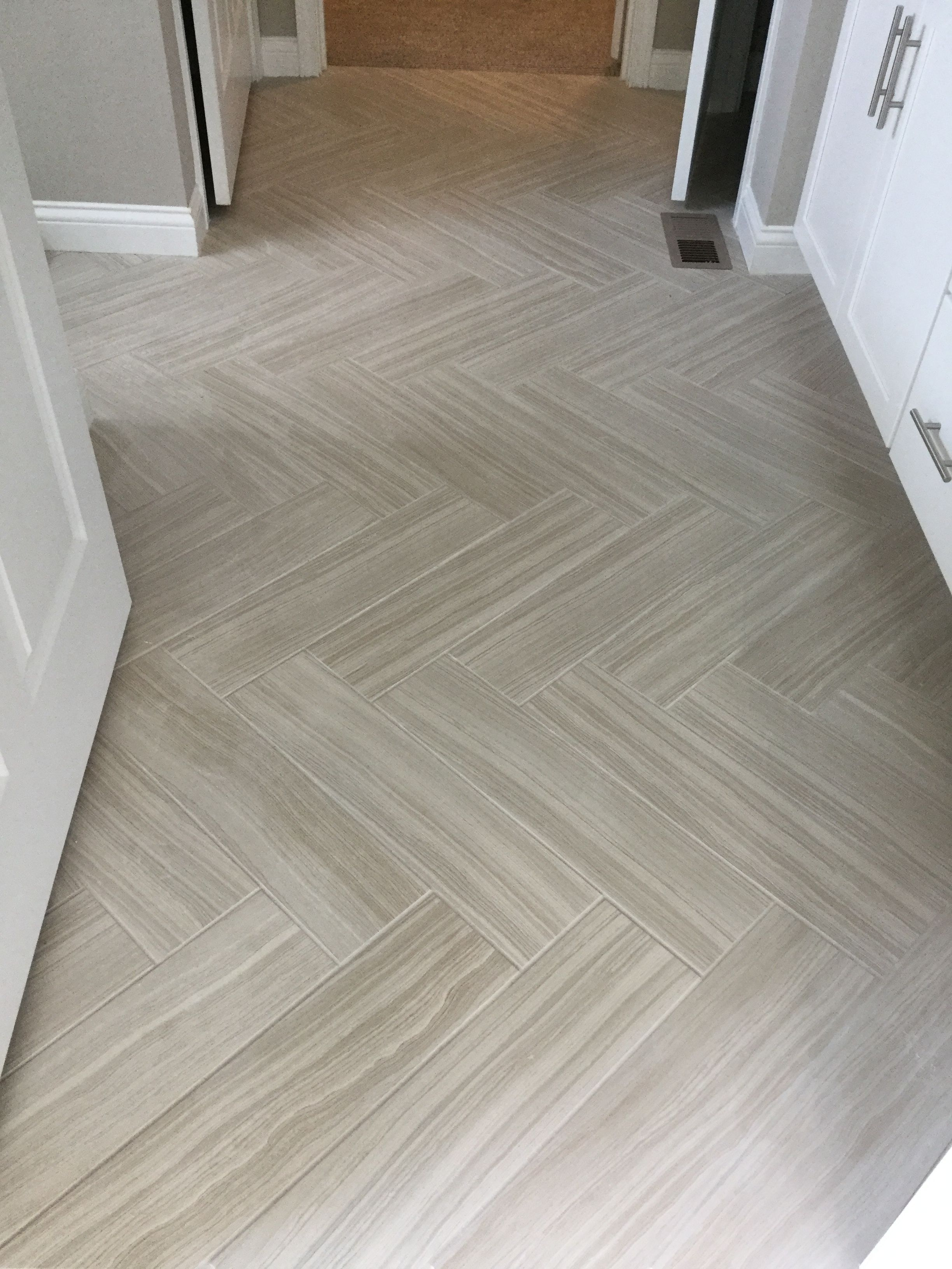 Santino Bianco 6x24 Tiles In Herringbone Pattern On Floor Of in proportions 2448 X 3264