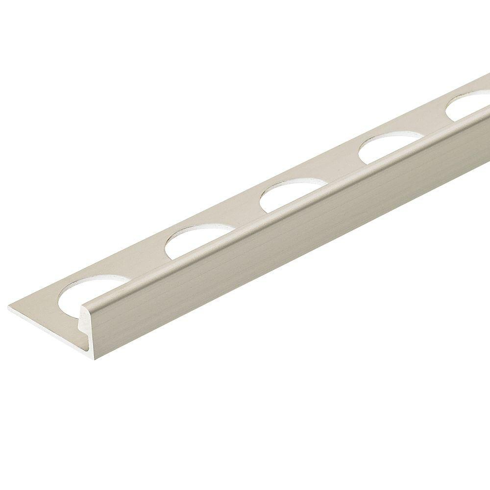 Satin Silver Anodized 38 In X 98 12 In Aluminum L Shaped Tile Edging Trim with regard to sizing 1000 X 1000