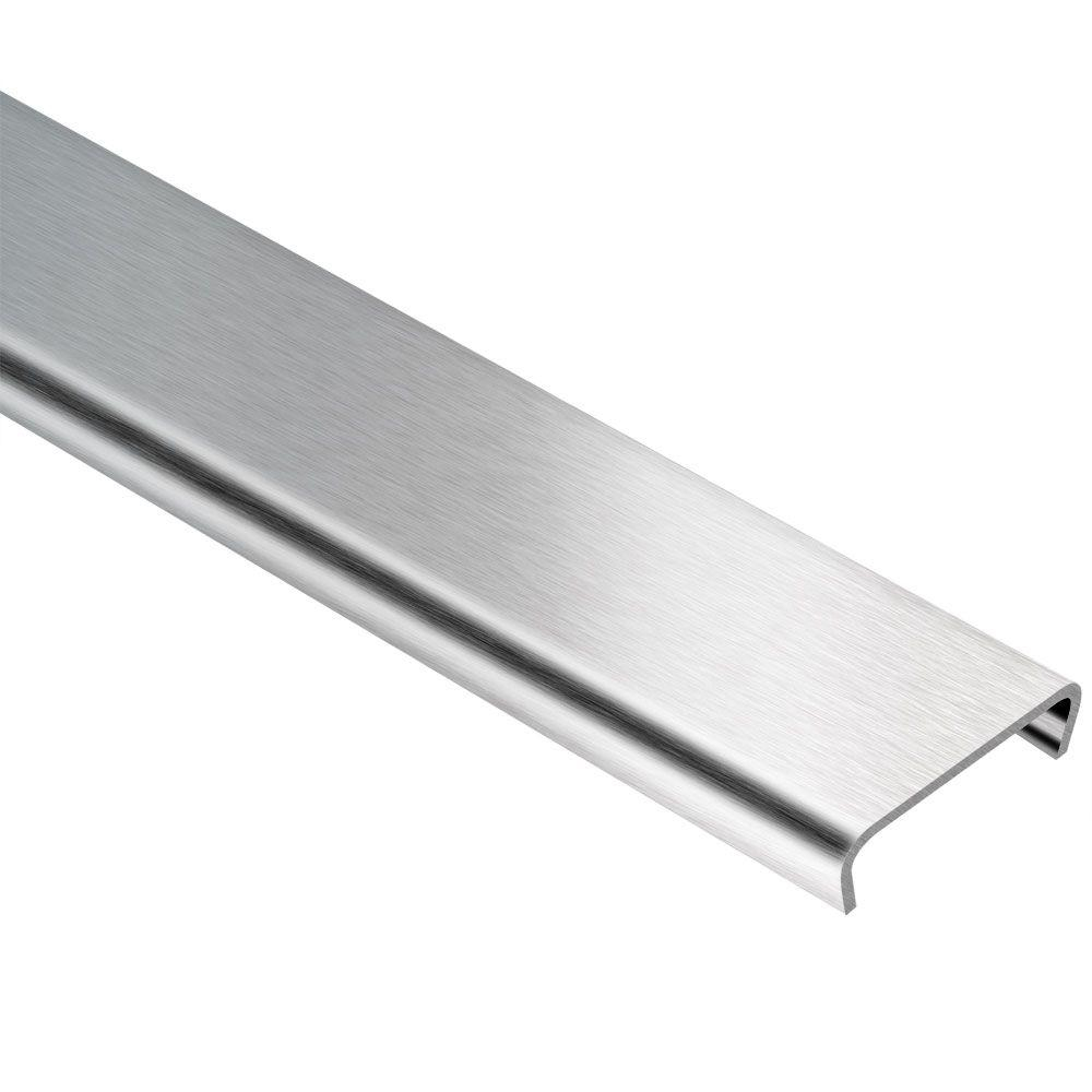 Schluter Designline Brushed Stainless Steel 14 In X 8 Ft 2 12 In Metal Border Tile Edging Trim for size 1000 X 1000
