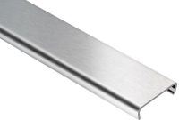 Schluter Designline Brushed Stainless Steel 14 In X 8 Ft 2 12 In Metal Border Tile Edging Trim inside dimensions 1000 X 1000