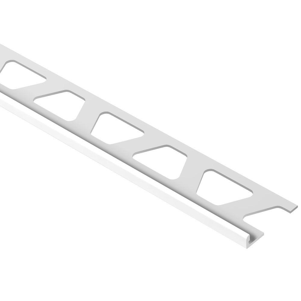 Schluter Jolly Bright White Color Coated Aluminum 18 In X 8 Ft 2 12 In Metal Tile Edging Trim with dimensions 1000 X 1000