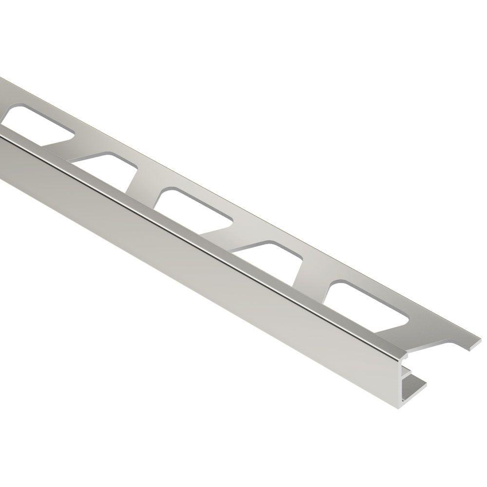 Schluter Jolly Polished Nickel Anodized Aluminum 38 In X 8 Ft 2 12 In Metal Tile Edging Trim within size 1000 X 1000