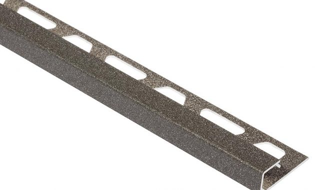 Schluter Quadec Light Anthracite Textured Color Coated Aluminum 38 In X 8 Ft 2 12 In Metal Square Edge Tile Edging Trim in size 1000 X 1000