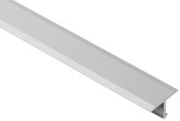 Schluter Reno T Satin Anodized Aluminum 1 In X 8 Ft 2 12 In Metal T Shaped Tile Edging Trim with regard to measurements 1000 X 1000