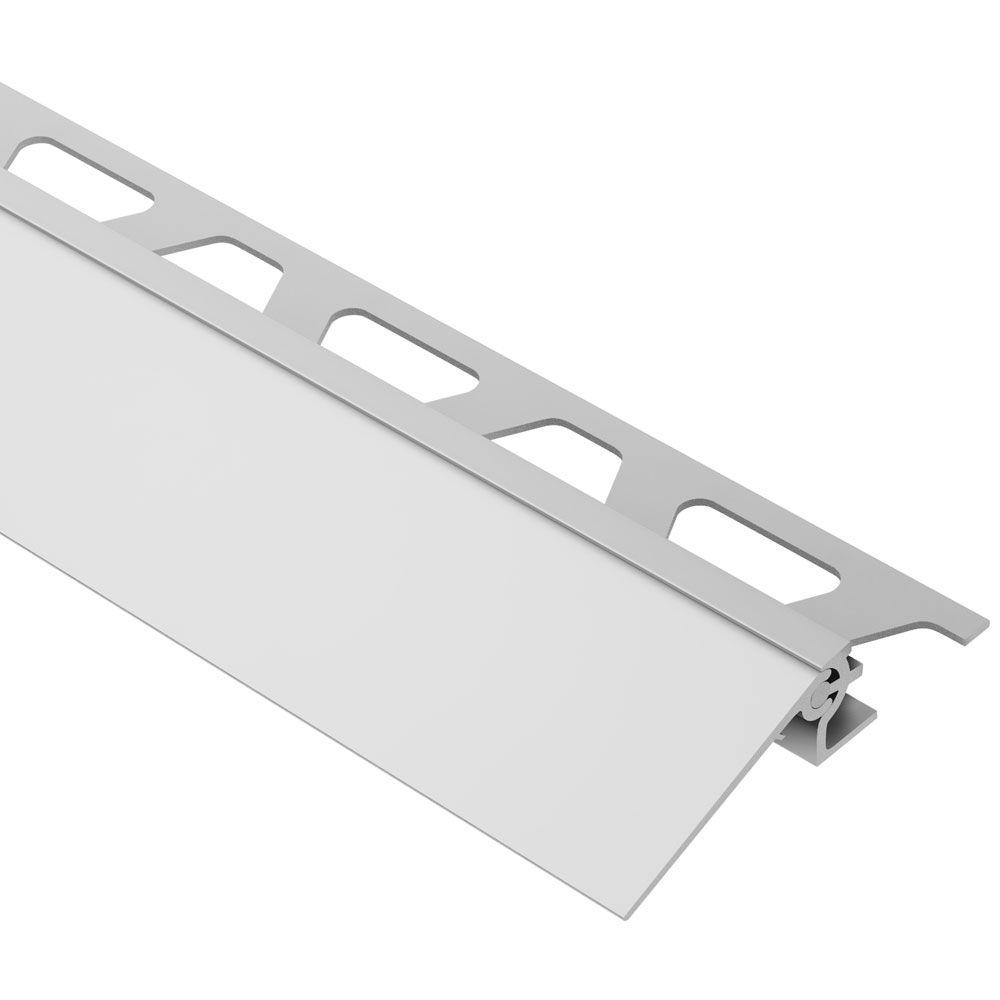 Schluter Reno V Satin Anodized Aluminum 38 In X 8 Ft 2 12 In Metal Reducer Tile Edging Trim within dimensions 1000 X 1000