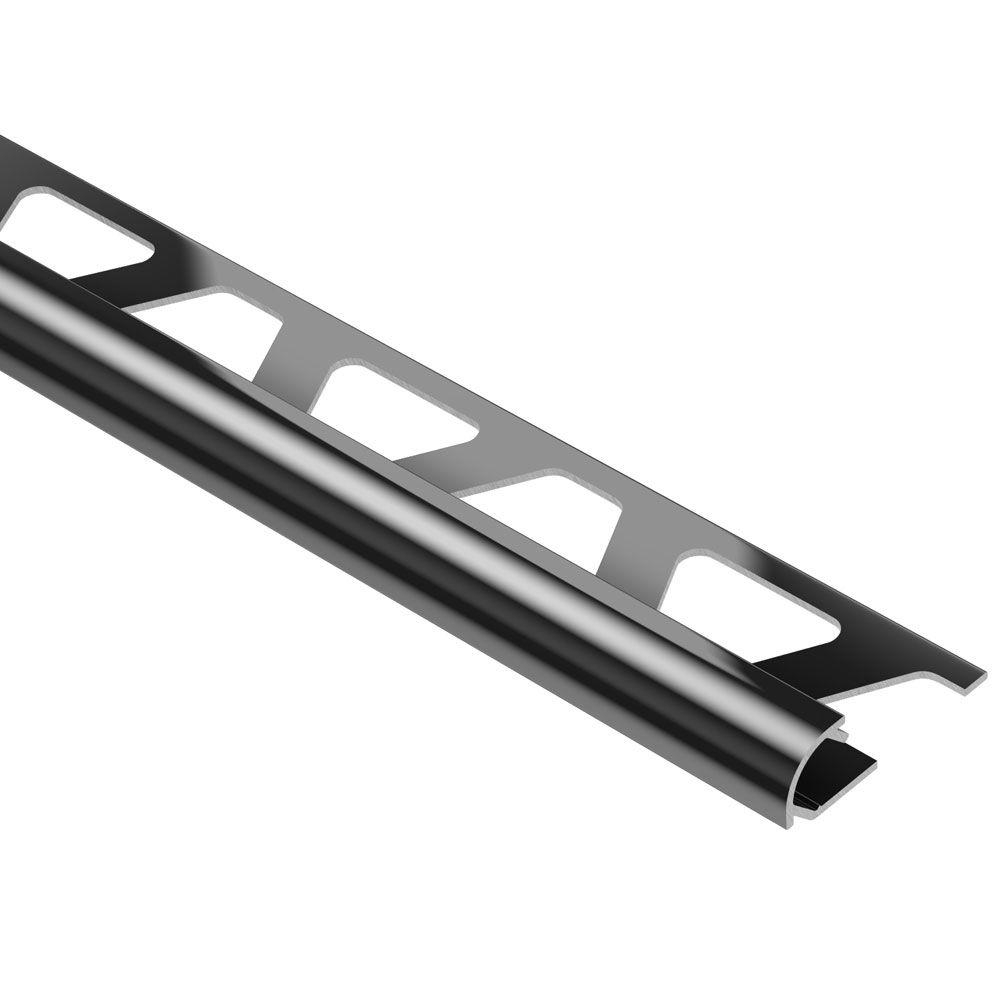 Schluter Rondec Bright Black Anodized Aluminum 516 In X 8 inside measurements 1000 X 1000