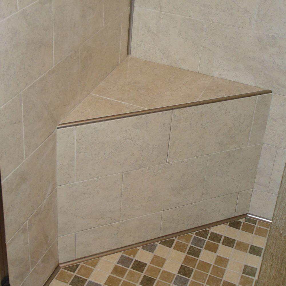 Schluter Rondec Satin Nickel Anodized Aluminum 38 In X 8 Ft 2 12 In Metal Bullnose Tile Edging Trim for sizing 1000 X 1000