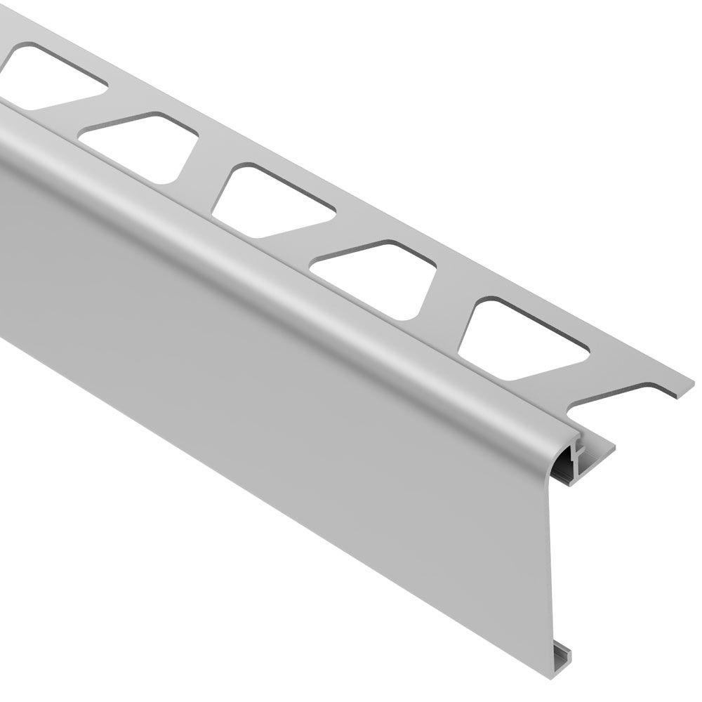 Schluter Rondec Step Satin Anodized Aluminum 38 In X 8 Ft 2 12 In Metal Tile Edging Trim in size 1000 X 1000
