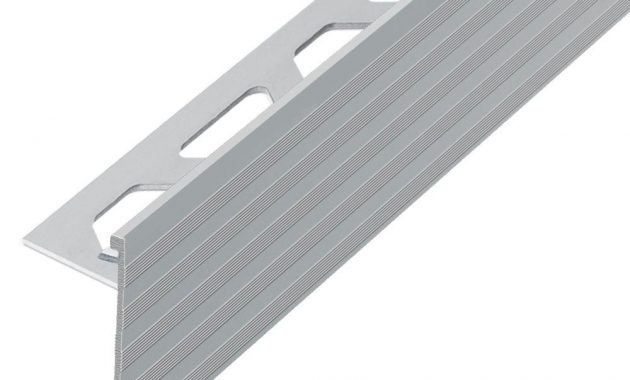 Schluter Schiene Step Satin Anodized Aluminum 12 In X 8 Ft 2 12 In Metal Stair Nose Tile Edging Trim with regard to sizing 1000 X 1000