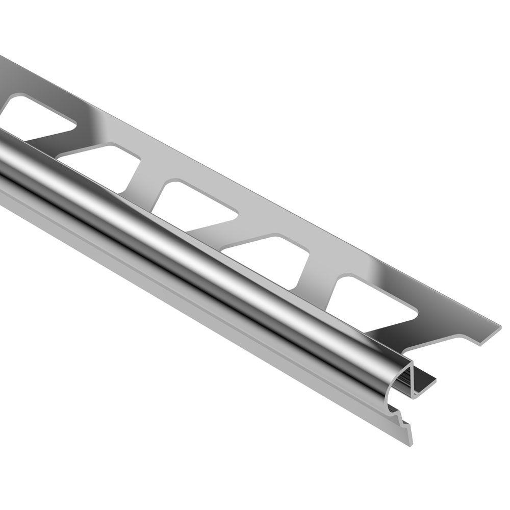 Schluter Trep Fl Stainless Steel 1132 In X 8 Ft 2 12 In Metal Stair Nose Tile Edging Trim regarding dimensions 1000 X 1000
