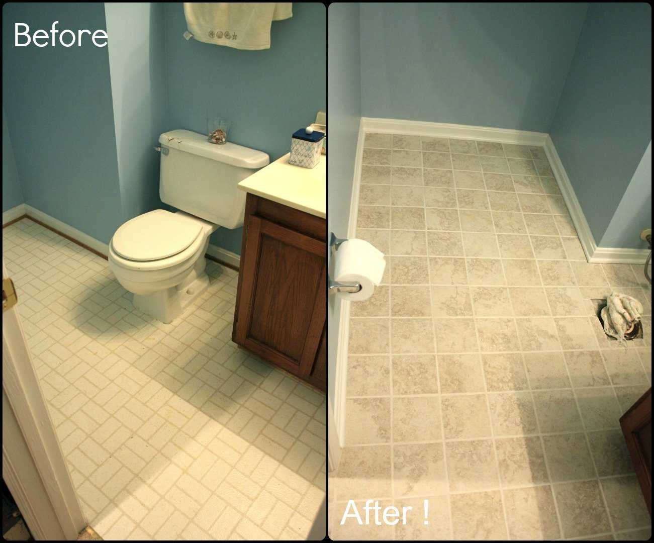 Simply Diy Bathroom Floor Part 3 Done Gray Kitchen with sizing 1301 X 1080