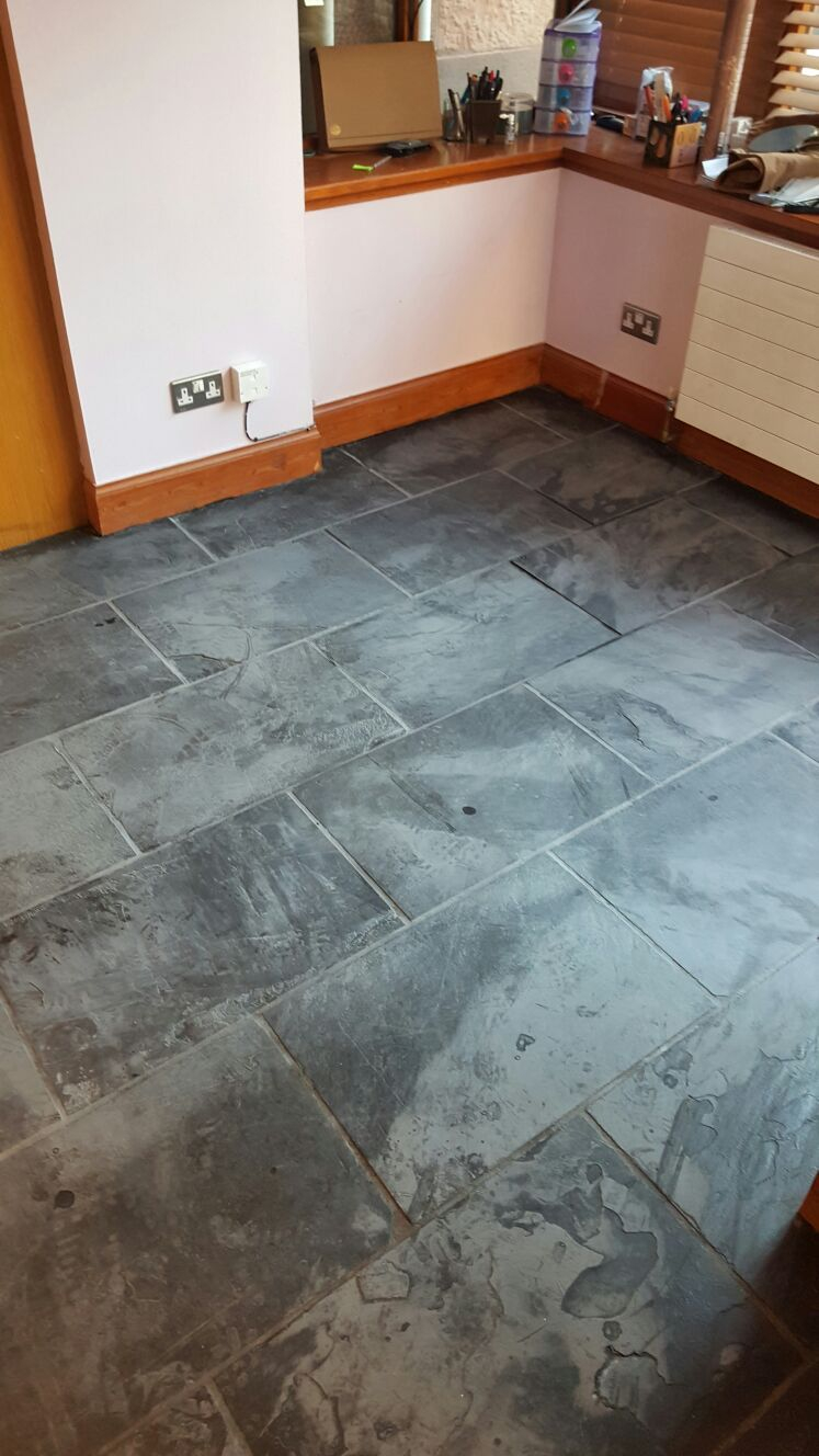 Slate Tiled Floor Stripped Ready For Sealing Edinburgh My regarding proportions 747 X 1328