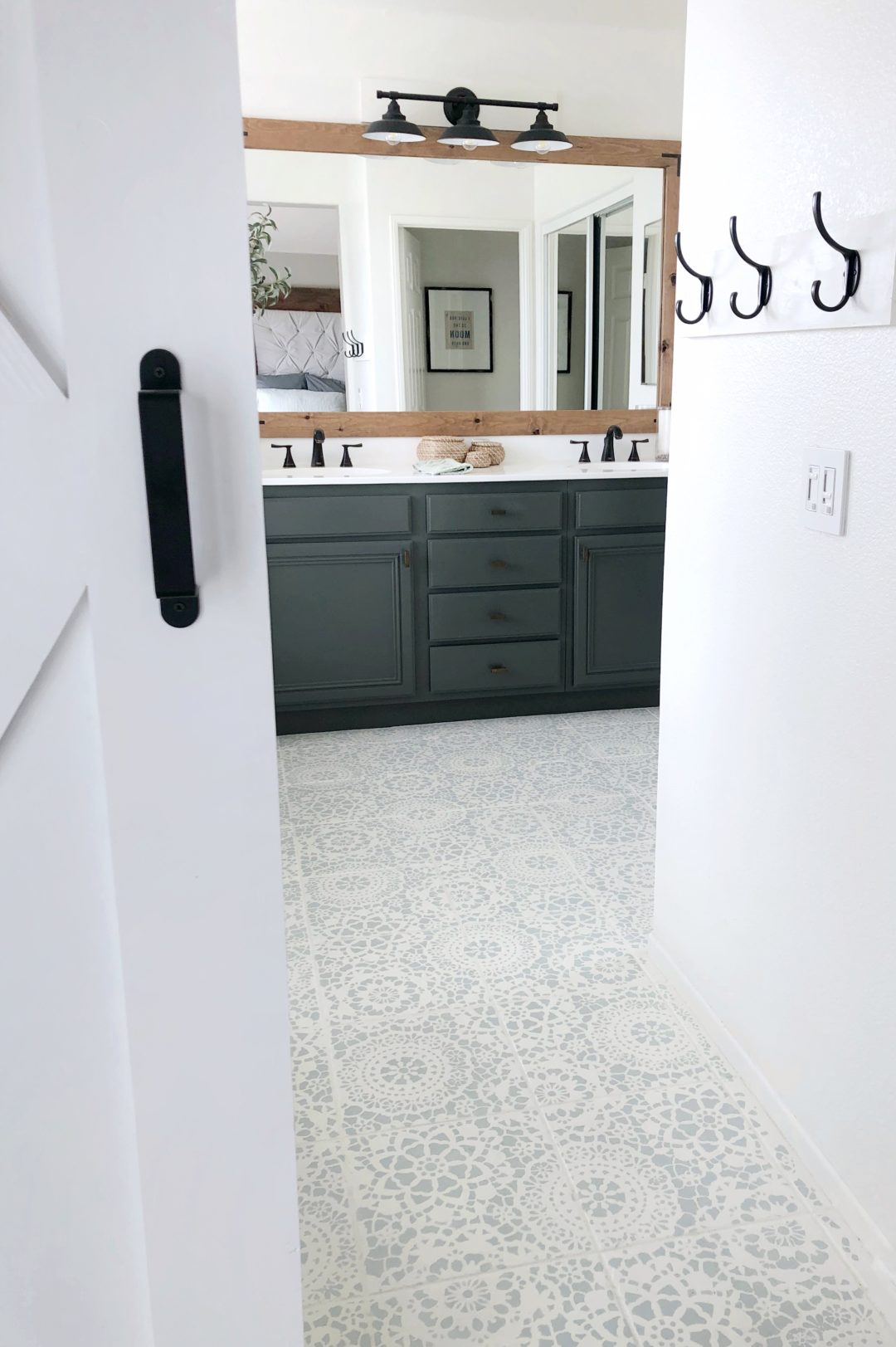 Stencil Tile Floor Update Home Diy Domestic Blonde regarding proportions 1080 X 1623
