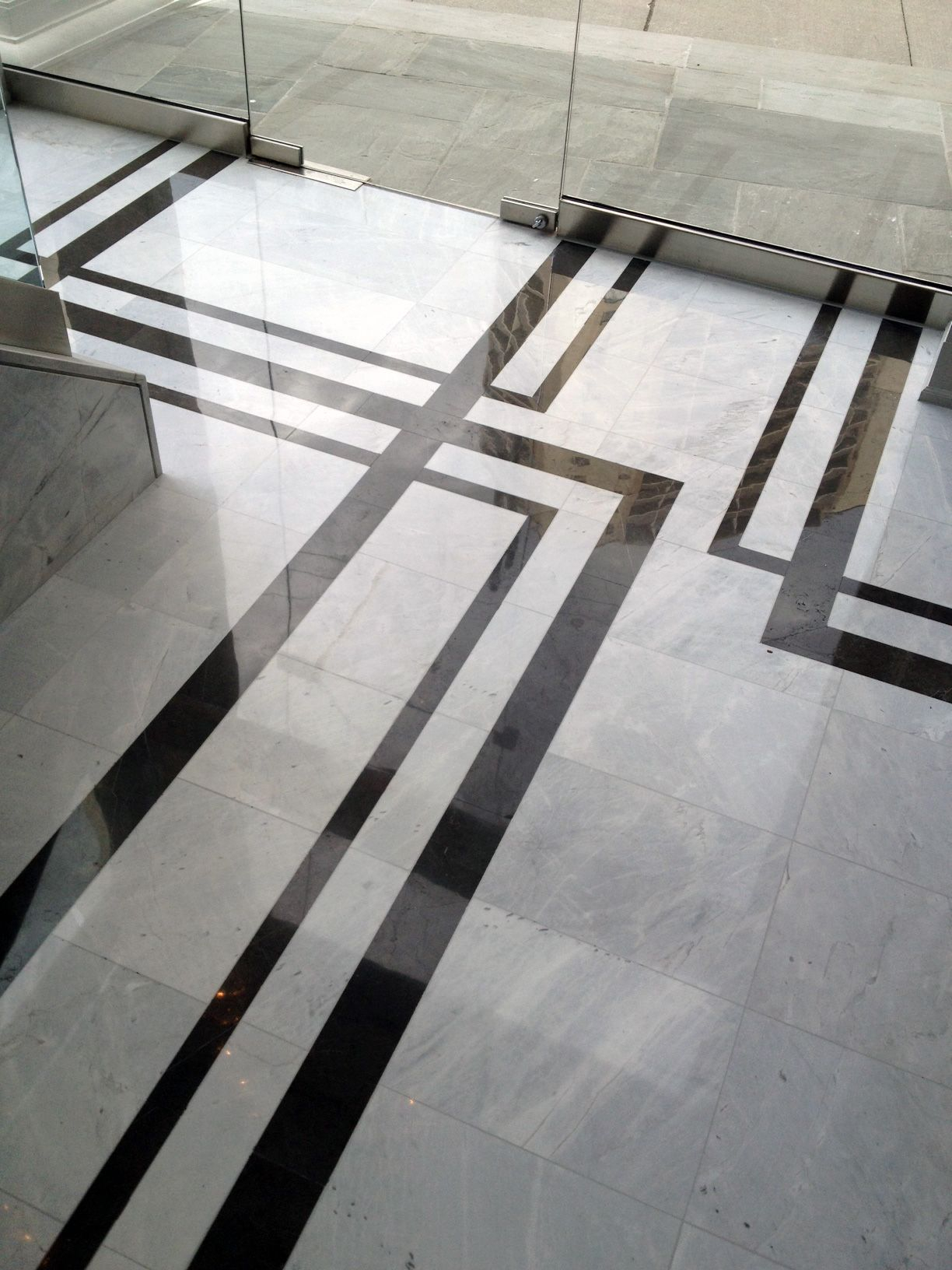 Strikingly Contrasting Marble Creates A Floor Pattern Thats inside sizing 1224 X 1632