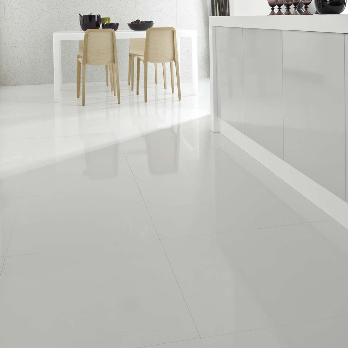 Supreme White Polished Porcelain Floor Tiles regarding dimensions 1200 X 1200