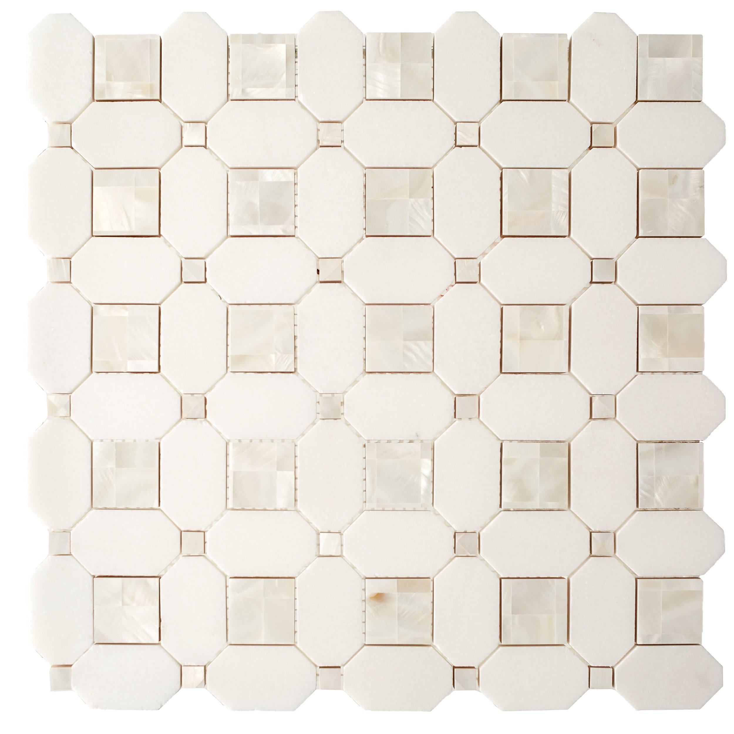 Thassos Mother Of Pearl Basketweave Marble Mosaic In 2019 with dimensions 2500 X 2500