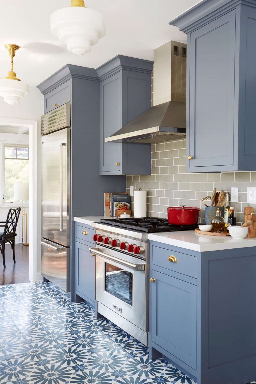 Tile Flooring Contemporary Blue Tile Kitchen Floor Blue for dimensions 846 X 1269