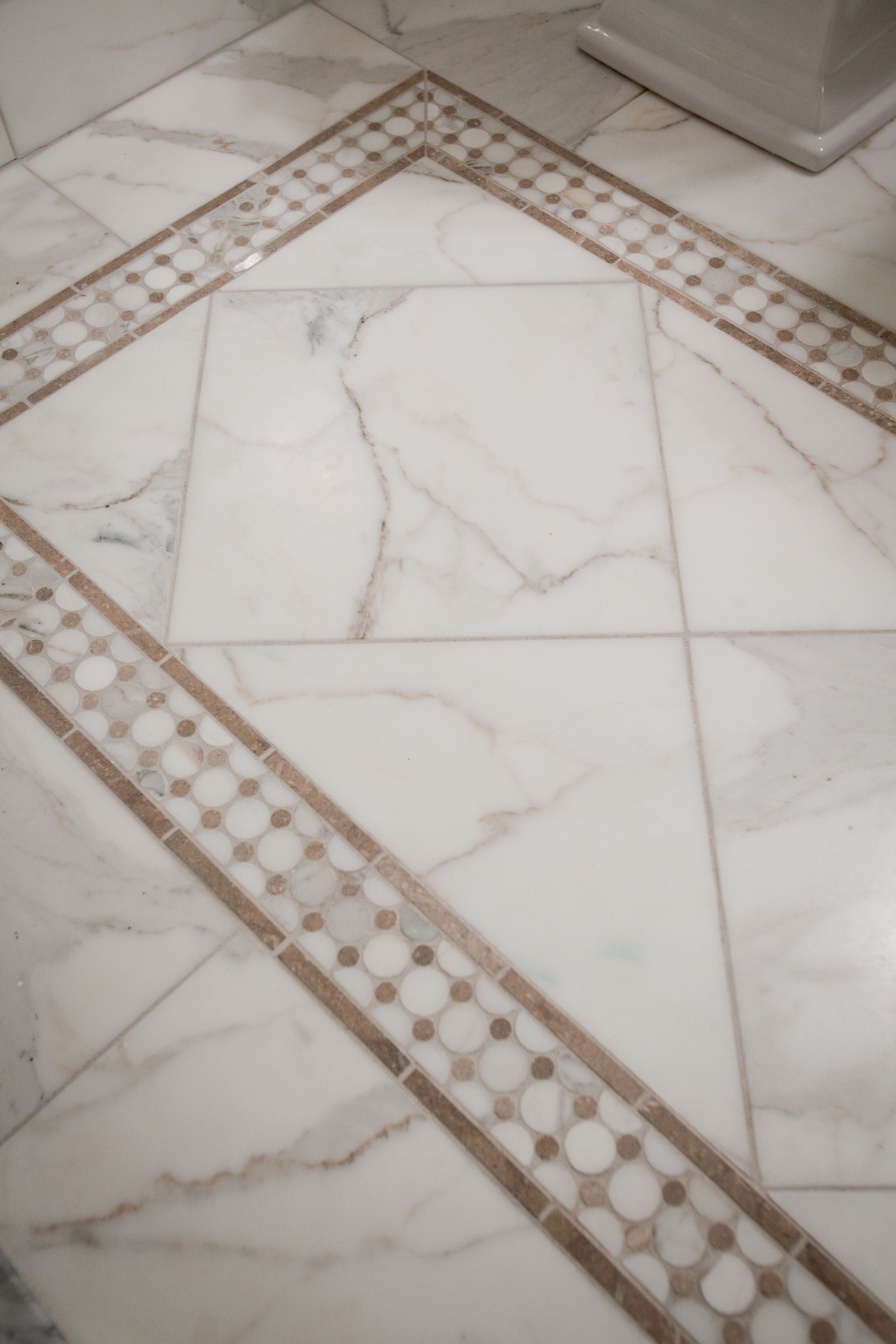 Tile Rug In Carrara Marble Tile A Very Timeless Look In throughout sizing 2880 X 4320