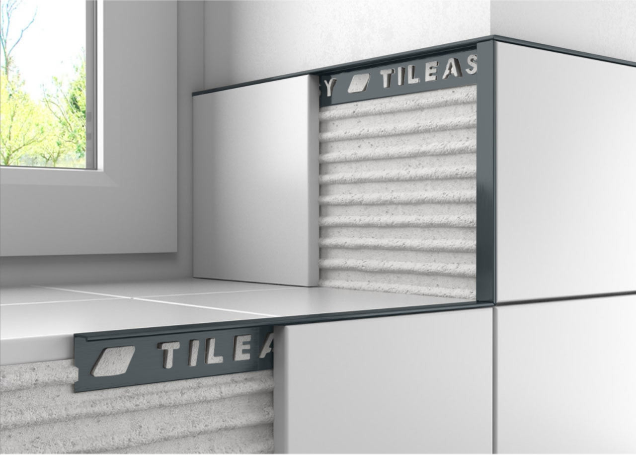 Tileasy 10mm Cobalt Grey Square Edge Metal Tile Trim Cgat10 regarding measurements 1280 X 915